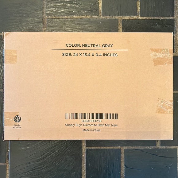 Brand New Stone Bath Mat Diatomaceous Earth Modern Sustainable Non-Slip Gray - Picture 9 of 13